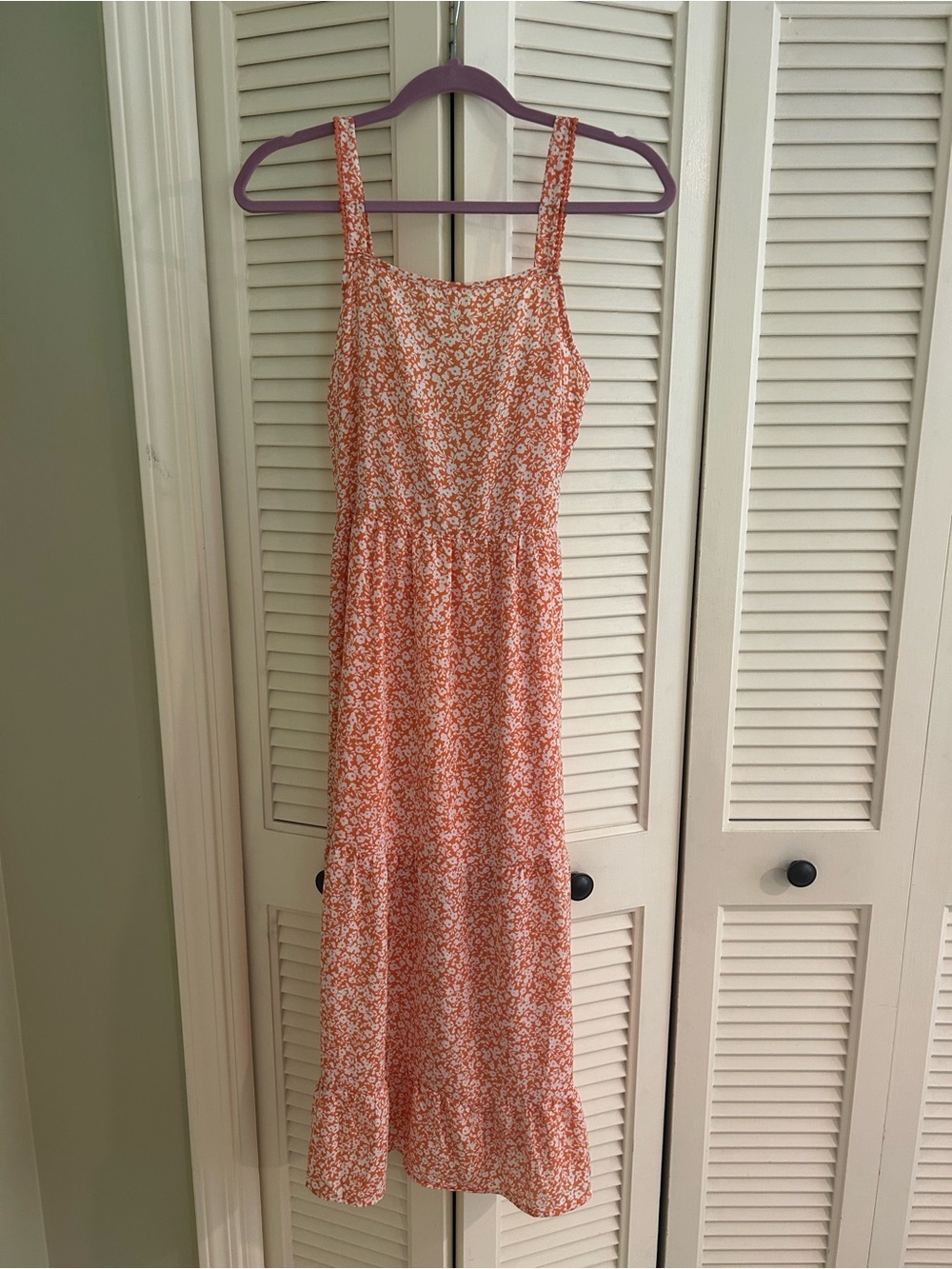 Orange Floral Maxi Dress